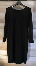 Zwarte jurk met opengewerkte mouwen, nieuw, maat M, Kleding | Dames, Jurken, Zwart, FOS Amsterdam, Nieuw, Onder de knie