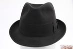 Vintage Gleufhoed Borsalino donker grijs 55 = S tot XS, Kleding | Heren, Hoeden en Petten, Hoed, Ophalen of Verzenden, 57 cm (M, 7⅛ inch) of minder