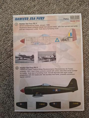 1/72 Printscale Decals Sea Fury incl NL beschikbaar voor biedingen