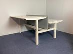 2 x Bench zit/sta bureau Ahrend, 200 x 210 cm. - wit, Huis en Inrichting, Ophalen, Elektrisch, Gebruikt, Stabureau