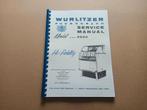 Service Manual: Wurlitzer 2204 (1958) jukebox nieuw !!, Verzenden, Nieuw, 1950 tot 1960, Seeburg