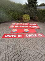 Burger King lichtbak set, gevelreclame, logo en letters, Ophalen, Reclamebord, Gebruikt, /