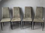 4 Eetkamerstoelen te koop kleur olijf groen, Huis en Inrichting, Stoelen, Gebruikt, Overige kleuren, Ophalen of Verzenden, Metaal