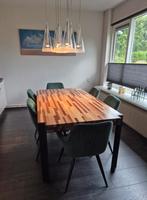 Massief houten design tafel van Henk Vos voor Linteloo, Huis en Inrichting, Ophalen, Gebruikt, Design, 50 tot 100 cm