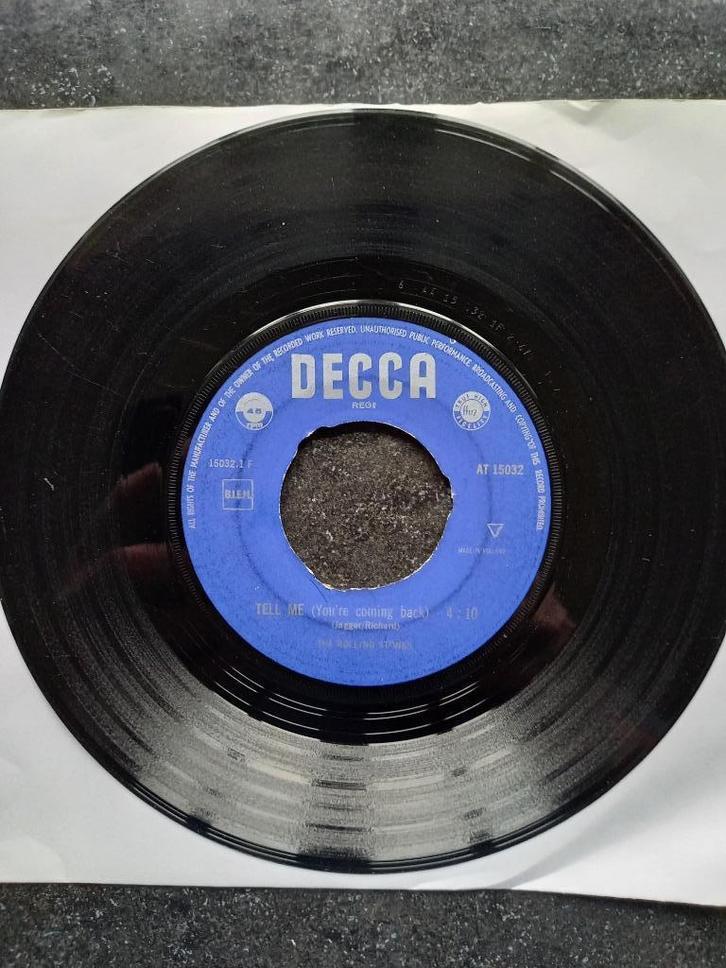 The Rolling Stones - Tell Me + Come On 1964, Cd's en Dvd's, Vinyl Singles, Gebruikt, Single, Pop, 7 inch, Ophalen of Verzenden