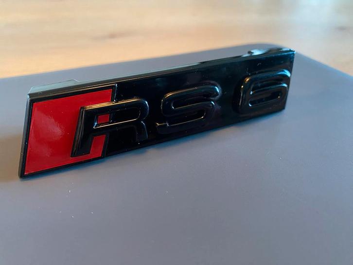 Originele Audi RS6 4G0.853.736D Logo Grille - Nette Staat, Auto-onderdelen, Carrosserie en Plaatwerk, Bumper, Audi, Voor, Gebruikt