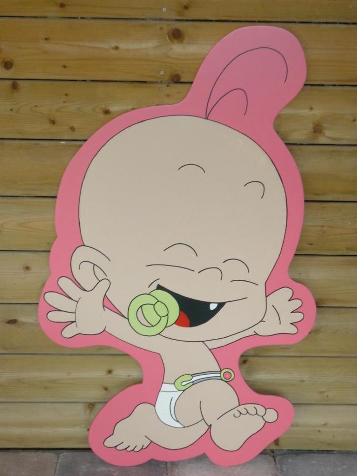 babybordverhuur westervoort, vrolijk meisje. geboortebord, Kinderen en Baby's, Kraamcadeaus en Geboorteborden, Nieuw, Geboortebord