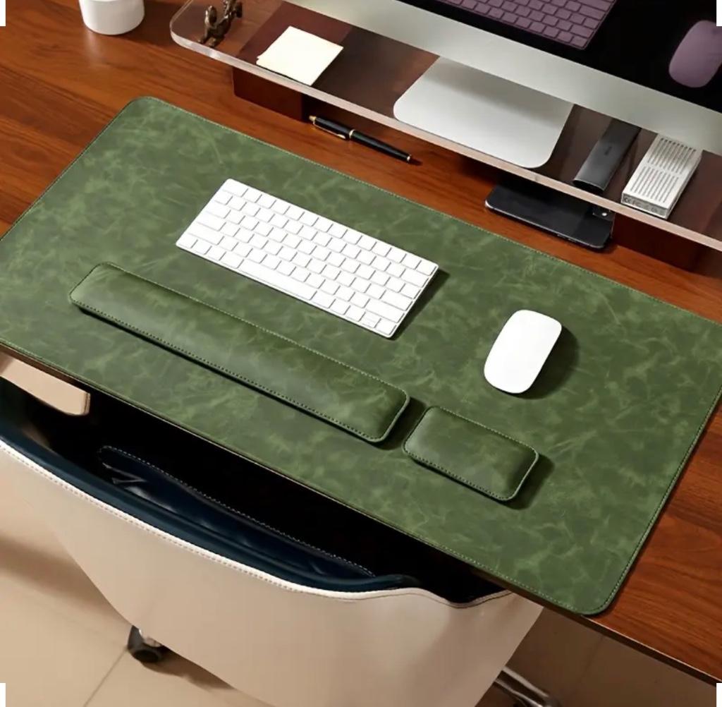 Nieuw 3 delige bureau mat 70x35cm + pols & arm steun set, Ophalen of Verzenden, Nieuw