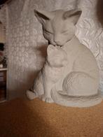 Beeld: Kat met Kitten - 26 cm hoog, Ophalen of Verzenden