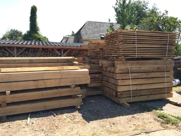 eiken eikenhout uit eigen zagerij, maatwerk mogelijk, Tuin en Terras, Palen, Balken en Planken, Nieuw, Balken, 250 cm of meer