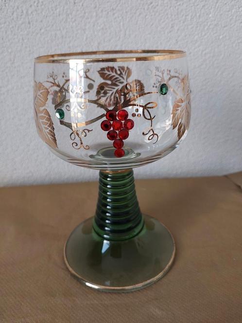 Prachtig bewerkt Duits Moesel wijnglas, Antiek en Kunst, Antiek | Glas en Kristal, Ophalen of Verzenden