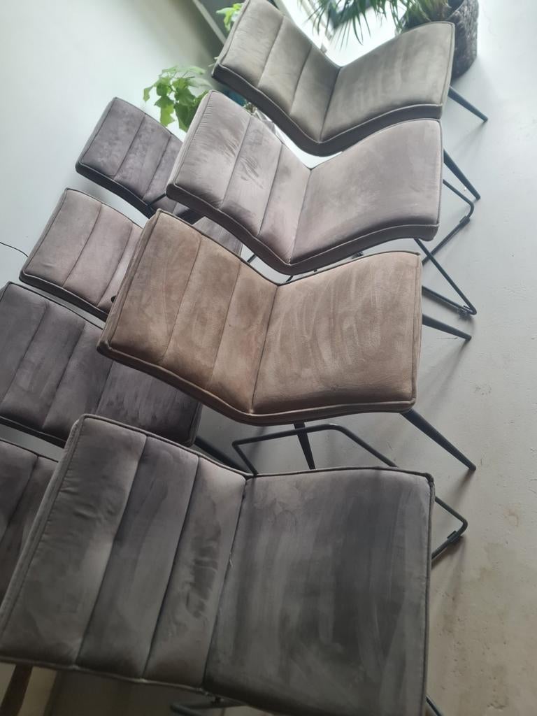 8 nette landelijke eetkamerstoelen, Ophalen, Gebruikt