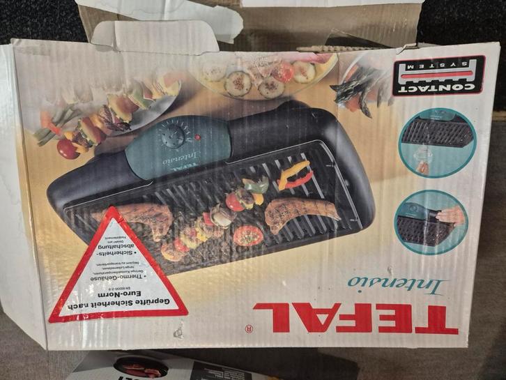 Tefal Intensio Tafelgrill - Gebruikt, Witgoed en Apparatuur, Grillplaten, Gebruikt, Tafelgrill, Vaatwasmachinebestendig, Ophalen of Verzenden
