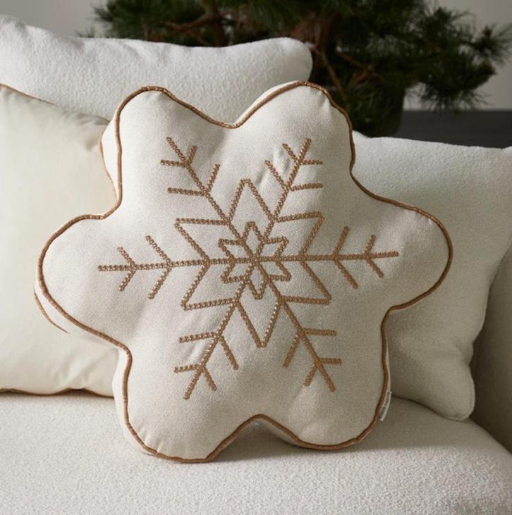 Rivièra Maison Wonderful Christmas Snowflakes Box Pillow, Diversen, Kerst, Nieuw, Ophalen of Verzenden