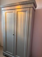 Woood Essentials Isabel brocante kast grenen betongrijs WOOD, Ophalen, 100 tot 150 cm, 25 tot 50 cm, Gebruikt