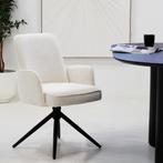 Designer - 6x- Eetkamerstoelen- Draaibaar-met zwarte poten, Huis en Inrichting, Stoelen, Ophalen, Overige kleuren, Eric kuster Hotel chique Eichholtz Richmond keijser en co
