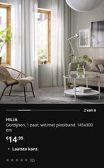 4 Vitrage gordijnen 145 x 300 cm. - Hilja Ikea, Huis en Inrichting, 100 tot 150 cm, 200 cm of meer, Wit, Ophalen of Verzenden