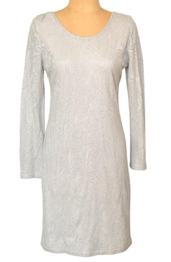 Nieuw Ganni jurkje, jurk, zilver/ecru, Mt. M, Kleding | Dames, Jurken, Nieuw, Maat 38/40 (M), Overige kleuren, Boven de knie, Verzenden