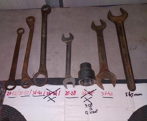 Diverse steek /ringsleutels dop grote maten, Auto diversen, Autogereedschap, Ophalen of Verzenden