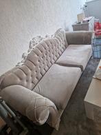 Bankstel salontafel eettafel met stoelen, Huis en Inrichting, Gebruikt, 75 tot 100 cm, Ophalen of Verzenden, Rechte bank