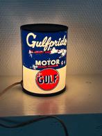 Lichtbakje reclamebord Gulf motor olie oil gulfpride, Verzamelen, Ophalen of Verzenden, Gebruikt, Reclamebord