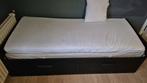 Ikea brimnes bedbank zwart incl 2 matrassen, Huis en Inrichting, Slaapkamer | Bedden, Ophalen, Zwart, Tweepersoons, Zo goed als nieuw