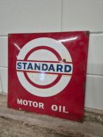 Emaille Reclamebord Standard Motor Oil, Ophalen of Verzenden