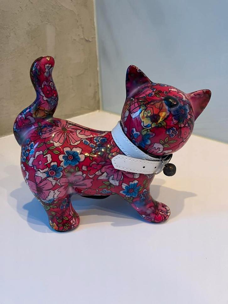 Leuke decoratieve kat van Pomme Pidou, Verzamelen, Spaarpotten, Zo goed als nieuw, Kunststof, Ophalen of Verzenden