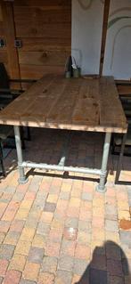 Zeer mooie steigerhouten tafel 160x96, Ophalen, Zo goed als nieuw, Rechthoekig, Hout