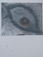 Oog van een Wolf - Origineel Schilderij, Antiek en Kunst, Ophalen of Verzenden