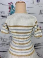 Bonpoint goud en zilver gestreept truitje maat 4, Customercare@bonpoint.com, Bonpoint, Bonpoint EU, Trui of Vest