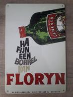 Ha Fijn Floryn Genever 20x30 cm Reclamebord, Verzamelen, Ophalen of Verzenden, Nieuw, Reclamebord