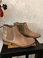 Beige leren enkellaarsjes maat 38, Ophalen of Verzenden, Gedragen, Beige, Lage of Enkellaarzen
