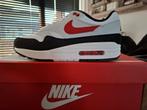 Nike air max 1 White University red chili, Kleding | Heren, Schoenen, Wit, Nike, Nieuw, Ophalen of Verzenden