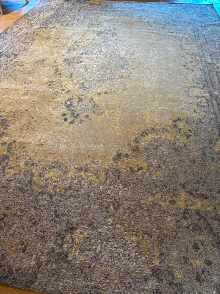 Vloerkleed grijs geel - nette staat 200x290cm, Huis en Inrichting, Stoffering | Tapijten en Kleden, Zo goed als nieuw, 200 cm of meer
