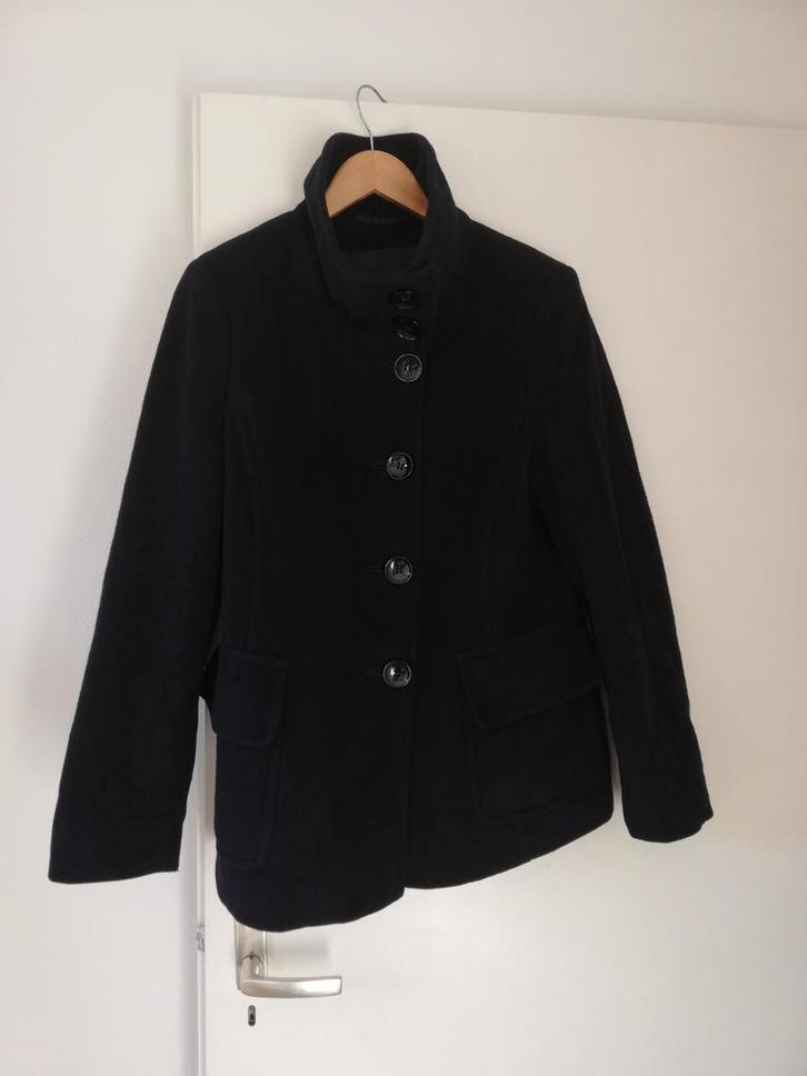 Winter jas / Mantel Fuchs Smitt zwart wol/ kasjmier maat M/3, Kleding | Dames, Jassen | Winter, Zo goed als nieuw, Maat 42/44 (L)