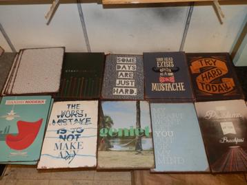 Decoratie bordjes metaal 26x35 cm nieuw beschikbaar voor biedingen