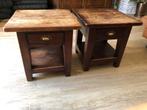 Salon-tafeltjes teak, Huis en Inrichting, 45 tot 60 cm, Minder dan 55 cm, Gebruikt, Vierkant
