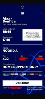 Ajax – Benfica | Drie Tickets | Direct Beschikbaar, Tickets en Kaartjes, Losse kaart, Drie personen of meer, November, Europa of Champions League