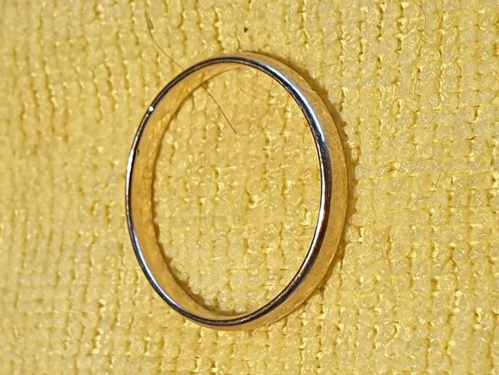 14 kt gouden ring, 22 mm 3.41 gram (bd), Sieraden, Tassen en Uiterlijk, Ringen, Dame of Heer, 20 of groter, Goud, Goud, Ophalen of Verzenden