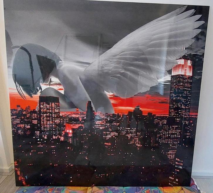 Cobra Art Plexiglas Schilderij - Eyecatcher! Angel waakt, Huis en Inrichting, Woonaccessoires | Schilderijen, Tekeningen en Foto's