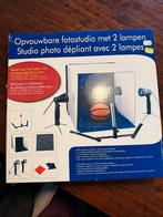 Opvouwbare fotostudio met 2 lampen, Audio, Tv en Foto, Fotografie | Fotostudio en Toebehoren, Ophalen of Verzenden, Nieuw, Complete fotostudio