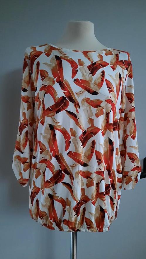 Gafair blouse mt: s met veertjes print, Kleding | Dames, Blouses en Tunieken, Zo goed als nieuw, Maat 36 (S), Verzenden