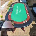 Luxe pokertafel! Met vaste tafepoten en een luxe tafelblad!, Een of twee spelers, Ophalen of Verzenden, Gebruikt