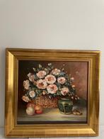 Olieverfschilderij Bloemenstilleven met Lijst, Antiek en Kunst, Ophalen