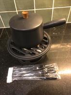 t.k.Aubecq France fondueset compleet INDUCTIE Vintage, Ophalen, Rvs, Pannenset
