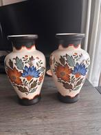 Flora Gouda Plateel Vaasjes - Handbeschilderd, Huis en Inrichting, Ophalen, Gebruikt, Overige kleuren, Aardewerk of Porselein