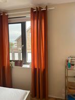 Gordijnen 2 stuks oranje/roest, Huis en Inrichting, Stoffering | Gordijnen en Lamellen, Ophalen of Verzenden, Zo goed als nieuw