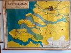 schoolkaart Het Deltaplan, Antiek en Kunst, Antiek | Schoolplaten, Ophalen, Aardrijkskunde