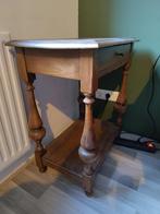Bijzettafel met lade, Huis en Inrichting, Tafels | Bijzettafels, Ophalen, Gebruikt, 55 tot 75 cm, 60 cm of meer